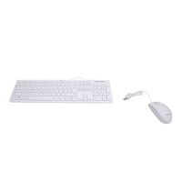 White Gaming Mouse and Keyboard