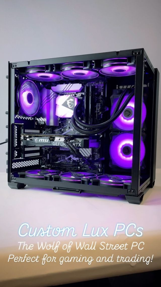 Level up your set-up with the best PC in the game. The Wolf of Wall Street PC is built for power and style at an affordable price. Execute trades faster, make more money, capitalize on life today 📈📈📈📈 
✅ Unbeatable Prices and Support
✅ Trade-ins and Monthly Financing
✅ Top Quality PCs
✅ 100% satisfaction guaranteed 

#daytrading #rgbsetup #gamingpcbuild #gaminglife #streamergirl #streamer #streamersetup #stockmarket